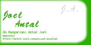 joel antal business card
